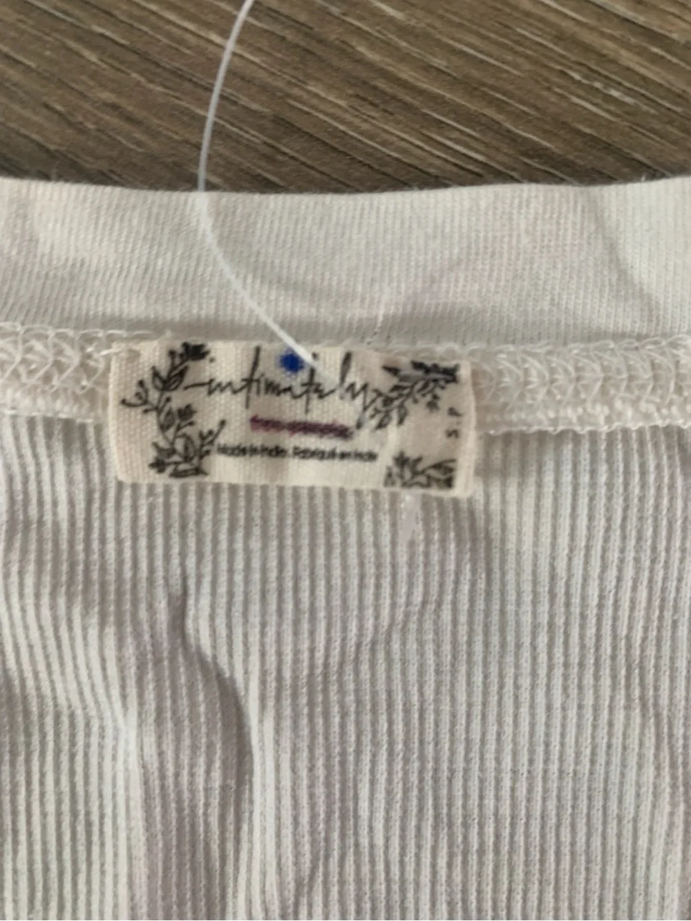 Free People Intimately At The Park Floral Embroidered Scoop Neck White Crop Tee
